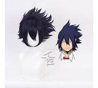 My Hero Academia Boku No Hiro Akademia Amajiki Tamaki Dark Blue Short Synthetic Hair Perucas Anime Costume Cosplay Wig + Wig Cap