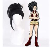 My Hero Academia Boku No Hiro Akademia Momo Yaoyorozu Cosplay Wig Black Heat Resistant Synthesis Hair Anime Costume Wigs KUQX806