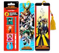 My Hero Academia Bookmark Set - Bundle with 8 Anime Bookmarks and Page Clips Featuring Deku, All Might, More | My Hero Academia School Supplies for Kids, Girls, Boys