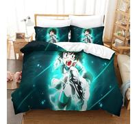 My Hero Academia Duvet Cover with Pillowcases 3D Printed Bedding Set with Zipper Closure Unique Design Anti-allergic Quilt Cover Single(140x200cm)