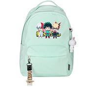 My Hero Academia Midoriya Izuku Women Backpack kawaii School Bags Waterproof Travel Backpack Anime Laptop Bookbag Tote Bag with Adjustable Shoulder Strap for Office Work Picnic Beach
