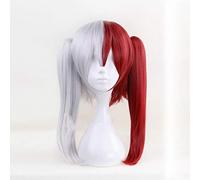 My Hero Academia My Boku no Hero Academia Todoroki Shoto Anime Cosplay Wig Red White Ponytail Wig