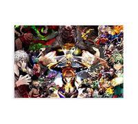 My Hero Academia Poster, Multi -All The Characters Poster (1) Canvas Poster Wall Art Decor Print Picture Paintings for Living Room Bedroom Decoration Unframe-style-3 12x18inch(30x45cm)