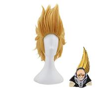 My Hero Academia Present Mic Golden Short Wig Cosplay Costume Boku no Hero Academia Synthetic Hair Party Wigs + Wig Cap MZ-1271