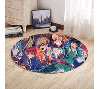 My Hero Academia Round Carpet Rug For Living Room Bedroom Anti Slip Coffee Table Carpet Anime Floor Mats (100CM/40inch）