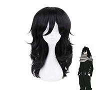 My Hero Academia Shouta Aizawa Black Wavy Curly Wig Cosplay Costume Boku no Hero Academia Heat Resistant Hair Men Women Wigs