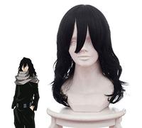 My Hero Academia Shouta Aizawa Eraser Head Cosplay Wig Black Long Wavy Curly Cosplay Wig Cosplay Hair Boku no Hero Akademia Wig One Size Black