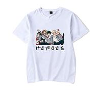 My Hero Academia T-Shirt MHA Cosplay Deku Shoto Tshirt for Men Women Casual Tee Print Friends Anime Tops