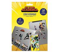 My Hero Academia Tech Stickers, Set of 30 Anime Stickers for Laptops, Mobile Phones and Tablets, Device Stickers for Children, Stickers for Adults - Official Merchandise