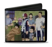 My Hero Academia Wallet, Bifold, My Hero Academia Class 1A Family Scene and Logo Black, Vegan Leather