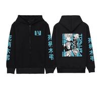 My Hero Academia Zipper Hoodies Black Long Sleeve Comfortable Hip Hop Y2k Manga Pullovers Drop Shoulder Cartoon Anime Harajuku Jackets (XXS,color 05)