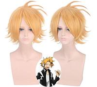 My Hero Academic Kaminari Denki Cosplay Wig Men & Women Yellow Central Parting Style Short Synthetic Hair Party Costume Wigs