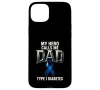 My Hero Calls T1D Diabetic Type 1 Diabetes Awareness Dad Men Case for iPhone 15 Plus