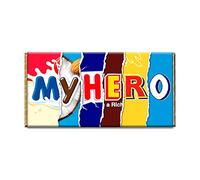 My Hero Chocolate Bar Wrapper Novelty Gift for Father Dad Boyfriend Husband #248 (without chocolate)