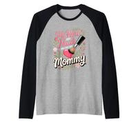My Hero Does Nails and I Call Her Mommy Nail Tech Manicurist Raglan Baseball Tee