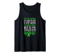 My Hero is A Kid with Cerebral Palsy CP Mom Dad Distressed Tank Top