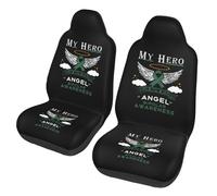 My Hero Is Now My Angel Bipolar Awareness Auto Seats Cover Set Of 2 Easy Clean Car Seat Protector Stain Resistant Seat Covers Car Front For Trucks Suv Vehicles