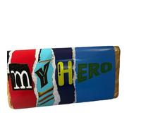 My Hero, Novelty themed funny Chocolate Bar gift. For Birthdays, Christmas, Valentines, Anniversary, Easter, Mothers Day & Fathers Day (One Size, Milk Chocolate)