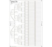 My History Family Tree Chart; Compact 8 Generation Pedigree Chart 120g paper (plain, folded)