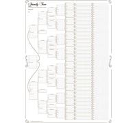 My History Family Tree Chart; Compact 8 Generation Pedigree Chart 120g paper (plain, rolled)
