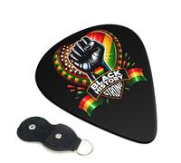 My History Is Strong,Black History Month Guitar Pick Set of 6 Guitar Picks with Storage Case Fit Electric and Acoustic Guitars 0.71mm