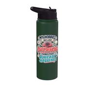 My Hobbies Include Overthinking Funny Anxious Mind Quote Stainless Steel Insulated Water Bottle
