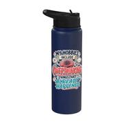 My Hobbies Include Overthinking Funny Anxious Mind Quote Stainless Steel Insulated Water Bottle