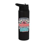My Hobbies Include Overthinking Funny Anxious Mind Quote Stainless Steel Insulated Water Bottle