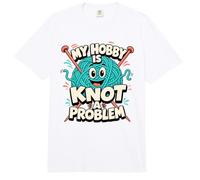 My Hobby is Knot A Problem Yarn Knitting Comfort Colors Adult Heavyweight T-Shirt