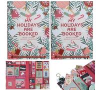 My Holiday is Booked - Book Lovers' Advent Calendar, Bookish Advent Calendar, 25 Days of Literary-Themed Stationery Surprises, Book Lover's Holiday Countdown Calendars for Reading Journal (2pcs)