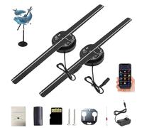 My Holo Screen, 3D Hologram Fan Projector, Holoscreen Fan, 16.5-inch 3D Myholoscreen with WiFi ＆ App control, DIY Content, 224 High-brightness LEDs, for Trade Shows, Parties, Events (2Set)