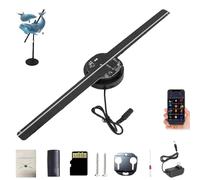 My Holo Screen, 3D Hologram Fan Projector, Holoscreen Fan, 16.5-inch 3D Myholoscreen with WiFi ＆ App control, DIY Content, 224 High-brightness LEDs, for Trade Shows, Parties, Events (1Set)