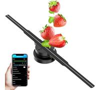 My Holo Screen, 45CM 3D Hologram LED Fan Projector with 244 Led Light Beads, Bluetooth & APP Remote, for Bar, Casino, Business Store Signs, Party