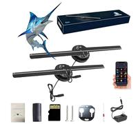 My Holo Screen, LED Hologram Fan, Hologram Display, 3D Holographic Fan, Holographic Projector 3D Halloween with APP Remote, Wi-Fi fan projector for Bar, Christmas, Halloween (2pcs)