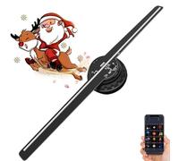 My Holo Screen, My Holo Hologram Fan, 3D Fan Projector Christmas Tree, Holographic Fan Projector with Wifi, Rotating Display LED, for Halloween