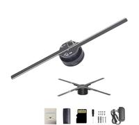 My Holo Screen, Myholoscreen, 3D Hologram LED Fan Projector, My Holo Screen Hologram Fan, 3D Holographic Projector Advertising Display with 224 LED Light Beads for Shop, Bar, Christmas