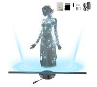 My Holo Screen, Myholoscreen Hologram Fan, 3D Hologram LED Fan Projector,Holographic Fans with WiFi, Rotating Display LED Screens for Bar, Shop, Halloween, Christmas (1PCS)