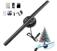 My Holo Screen, Myholoscreen, My Holo Screen Hologram Fan, 3D Hologram LED Fan Projector Christmas Tree, Holographic Fan Projector with Wifi, Rotating Display LED Screen, LED Hologram for Halloween