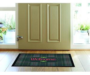 My Home Floor Mat Welcome Mat Doormat, Polyester, Black, 40 x 60