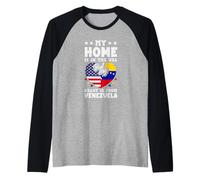 My Home is in The USA But My Heart is from Venezuela Raglan Baseball Tee