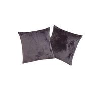 My Home Jil Pack of 2 Super Soft Fleece Cushion Covers Anthracite