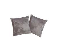 My Home Jil Pack of 2 Super Soft Fleece Cushion Covers Grey