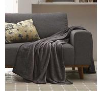 My Home Jil Super Soft Fleece Throw Anthracite