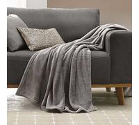 My Home Jil Super Soft Fleece Throw Grey