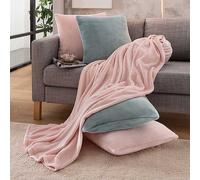 My Home Jil Super Soft Fleece Throw Pink