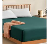 My home store Fitted Sheet 100% Egyptian Cotton 300TC Hotel Quantity 30 cm Fitted Bedsheets (Emerald, Double)