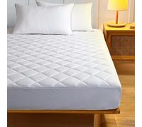 My home store Super King Quilted Mattress Protector Ultra Soft with Deep 30cm Skirt- Anti Dust & Hotel Quality Bed Topper - Microfiber Mattress Protector (180 Cm×200 Cm)