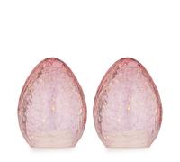 My Home Stories Set of 2 Mercury Glass Eggs PINK
