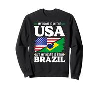 My Home USA Brazilian Brasil Culture Pride Brazil Heritage Sweatshirt