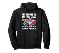 My Home USA My Heart South Africa African American Pride Pullover Hoodie